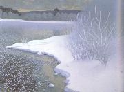 Gustaf Fjaestad Hoar-Frost on the Ice (nn02 oil painting artist